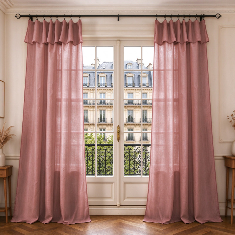 Rideaux Evasion Rose Boise