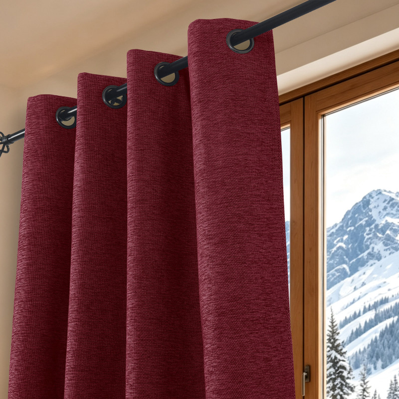 Rideaux Arctica Lie De Vin