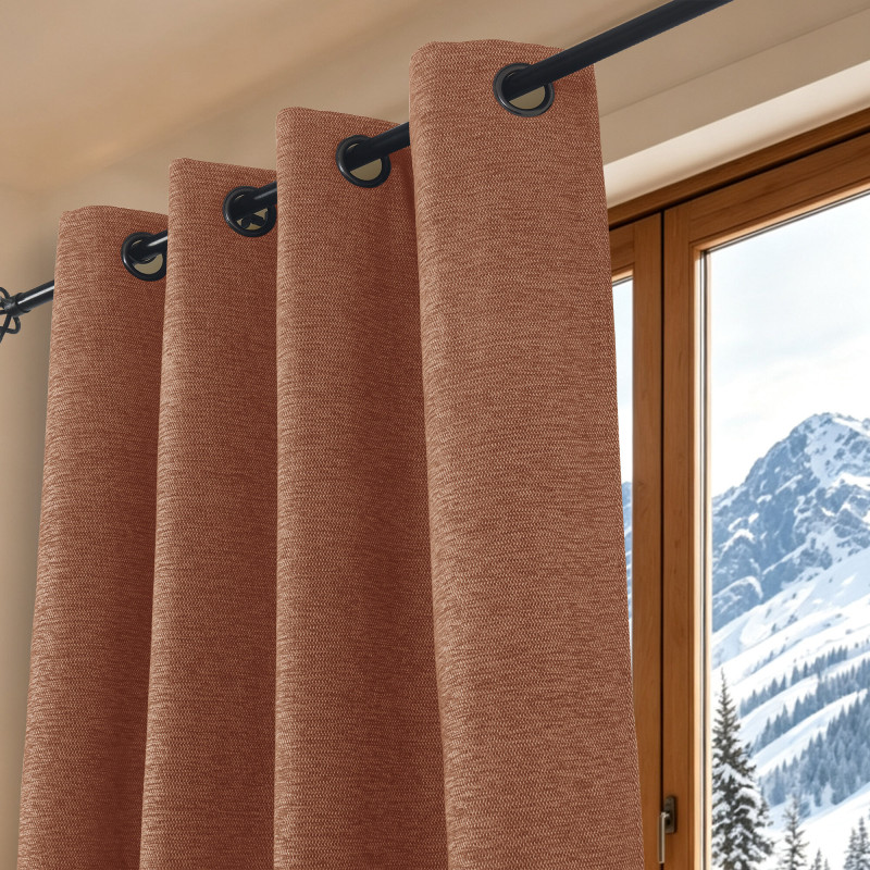 Rideaux Arctica Terracotta