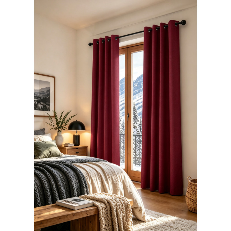 Rideaux Arctica Lie De Vin