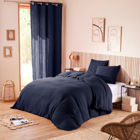 Gaze de coton Bleu Nuit