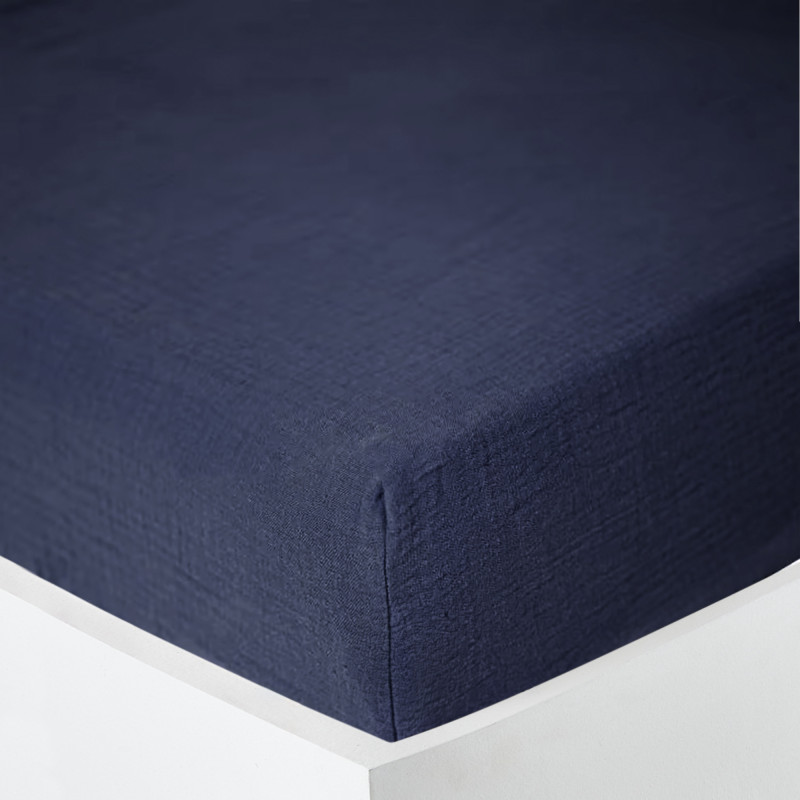 Gaze de coton Bleu Nuit