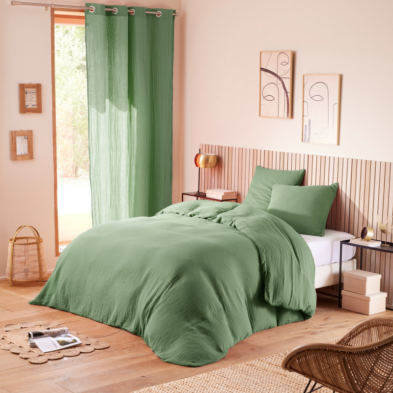 Gaze de coton Olive