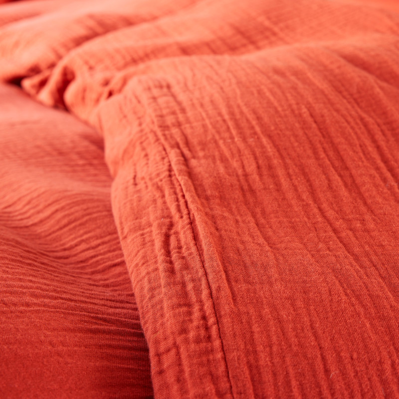 Gaze de coton Terracotta