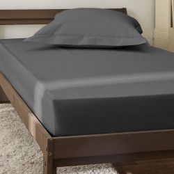 Percale de coton uni 80 fils/cm² Ardoise