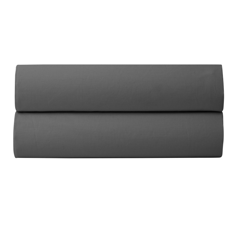 Percale de coton uni 80 fils/cm² Ardoise