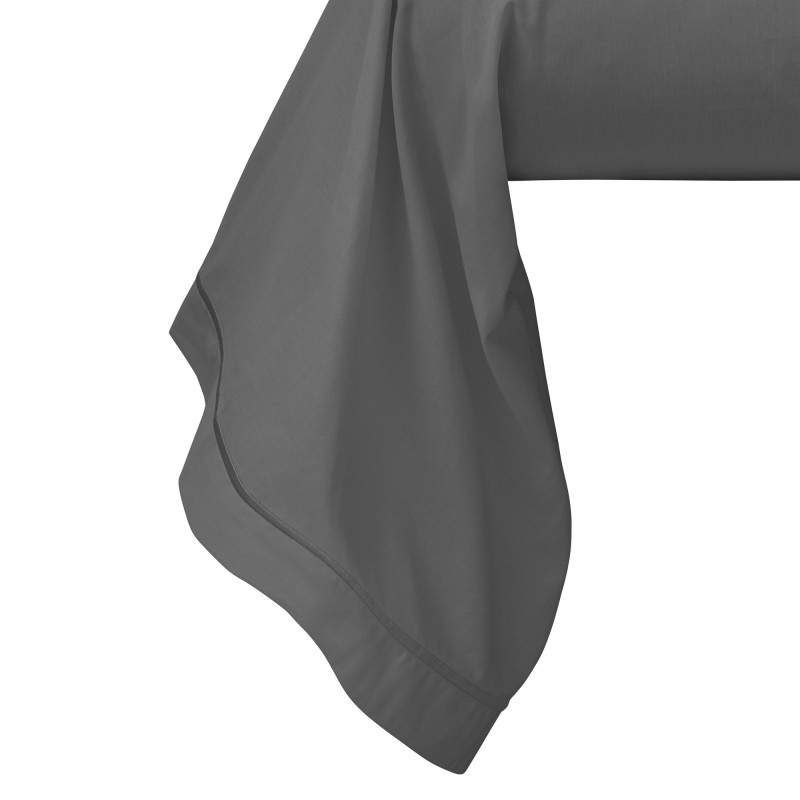 Percale de coton uni 80 fils/cm² Ardoise