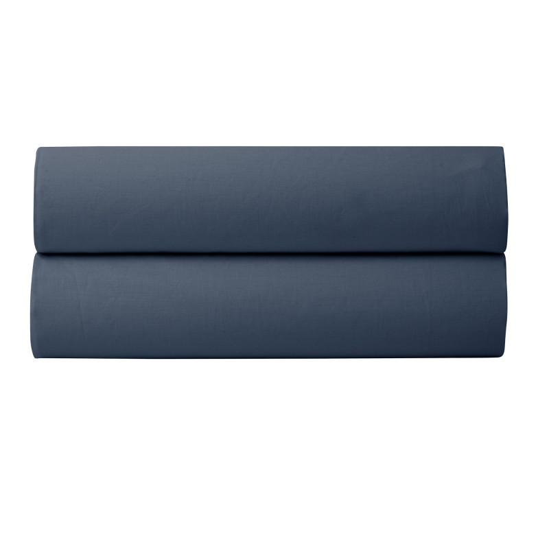 Percale de coton uni 80 fils/cm² Bleu Encre