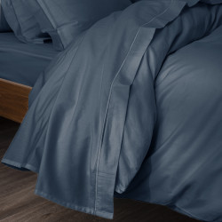Percale de coton uni 80 fils/cm² Bleu Encre