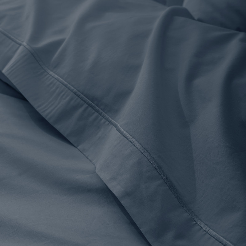 Percale de coton uni 80 fils/cm² Bleu Encre