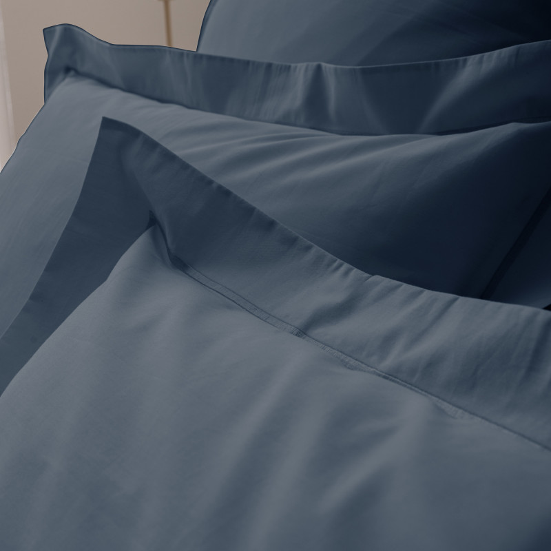 Percale de coton uni 80 fils/cm² Bleu Encre