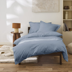 Percale de coton uni 80 fils/cm² Bleu Jean