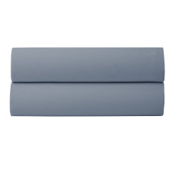Percale de coton uni 80 fils/cm² Bleu Jean