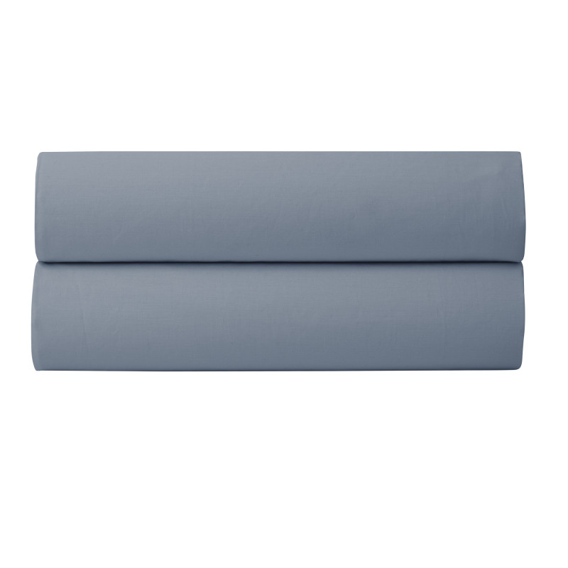 Percale de coton uni 80 fils/cm² Bleu Jean