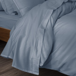 Percale de coton uni 80 fils/cm² Bleu Jean