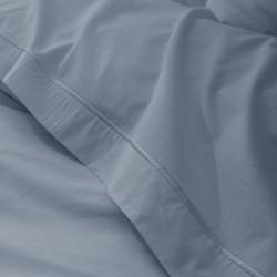 Percale de coton uni 80 fils/cm² Bleu Jean
