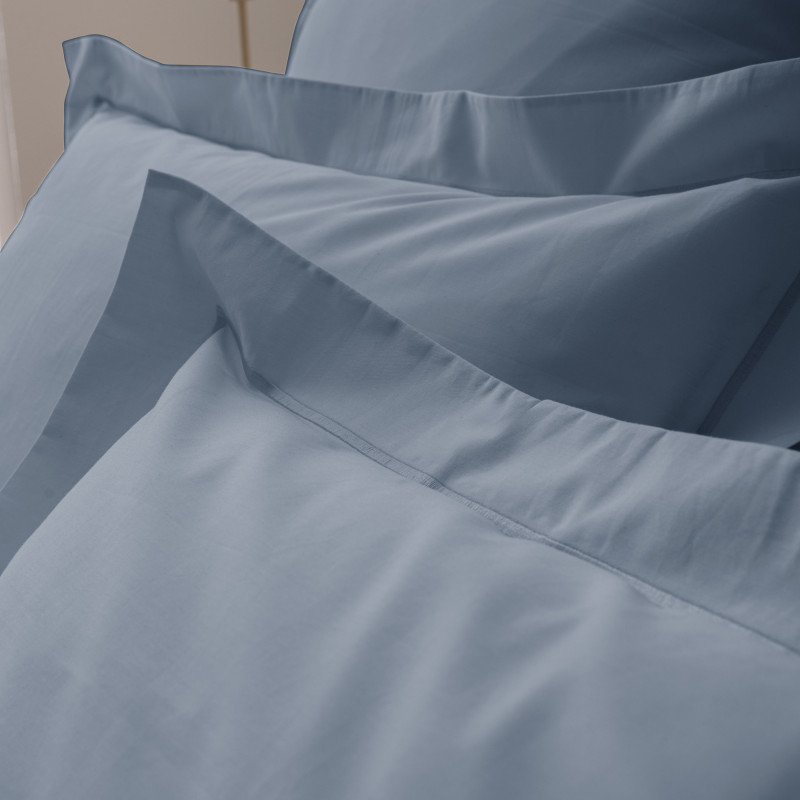 Percale de coton uni 80 fils/cm² Bleu Jean