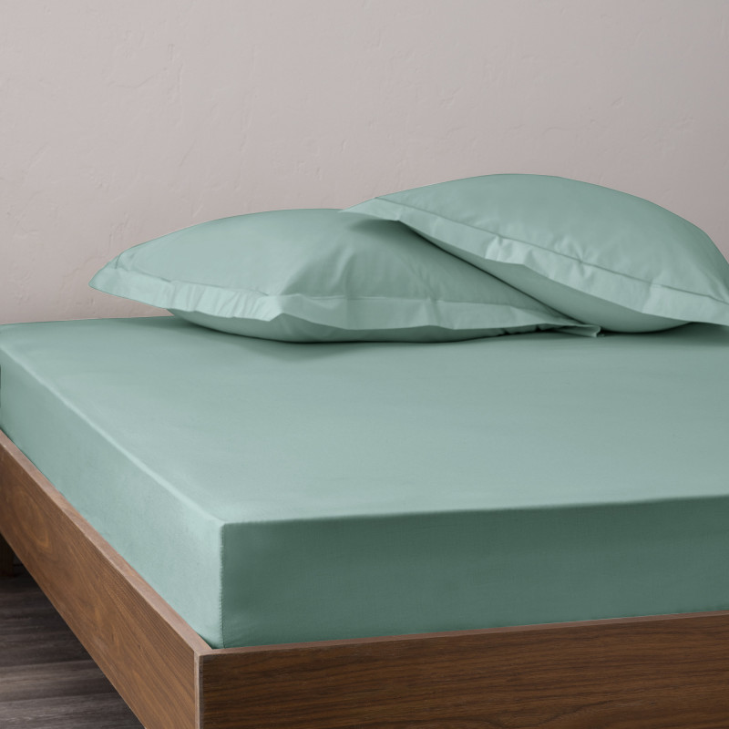 Percale de coton uni 80 fils/cm² Celadon