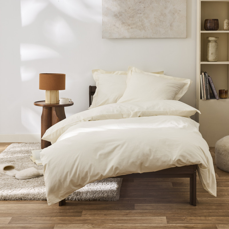 Percale de coton uni 80 fils/cm² Ivoire