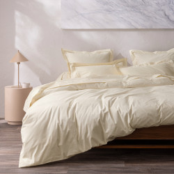 Percale de coton uni 80 fils/cm² Ivoire