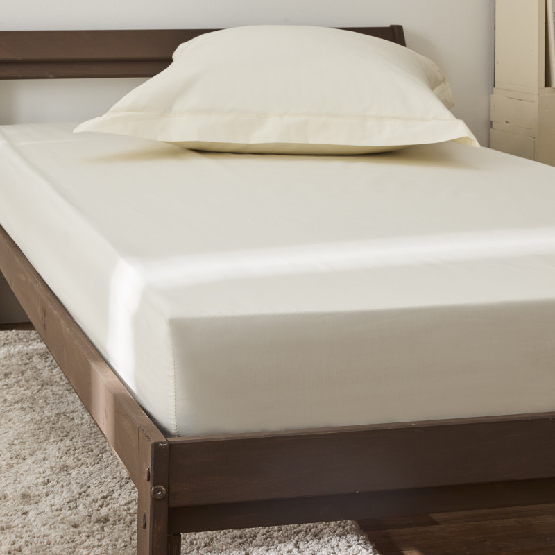 Percale de coton uni 80 fils/cm² Ivoire