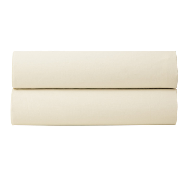 Percale de coton uni 80 fils/cm² Ivoire