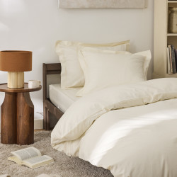 Percale de coton uni 80 fils/cm² Ivoire