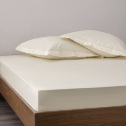 Percale de coton uni 80 fils/cm² Ivoire