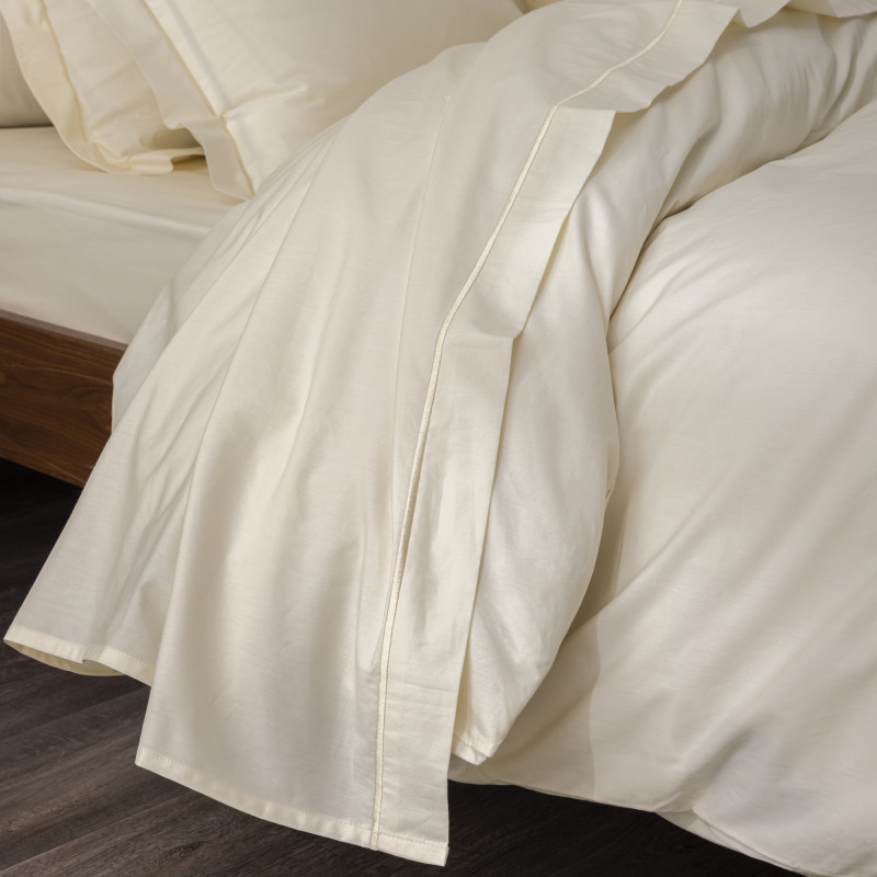Percale de coton uni 80 fils/cm² Ivoire