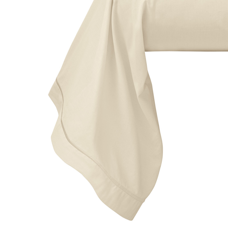 Percale de coton uni 80 fils/cm² Ivoire