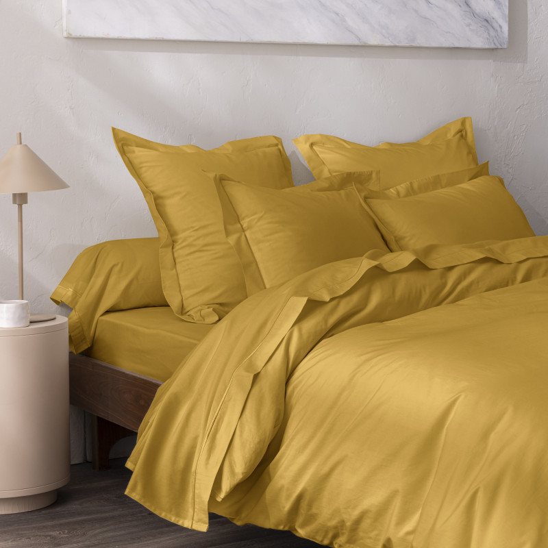 Percale de coton uni 80 fils/cm² Mangue