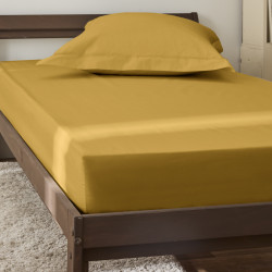 Percale de coton uni 80 fils/cm² Mangue