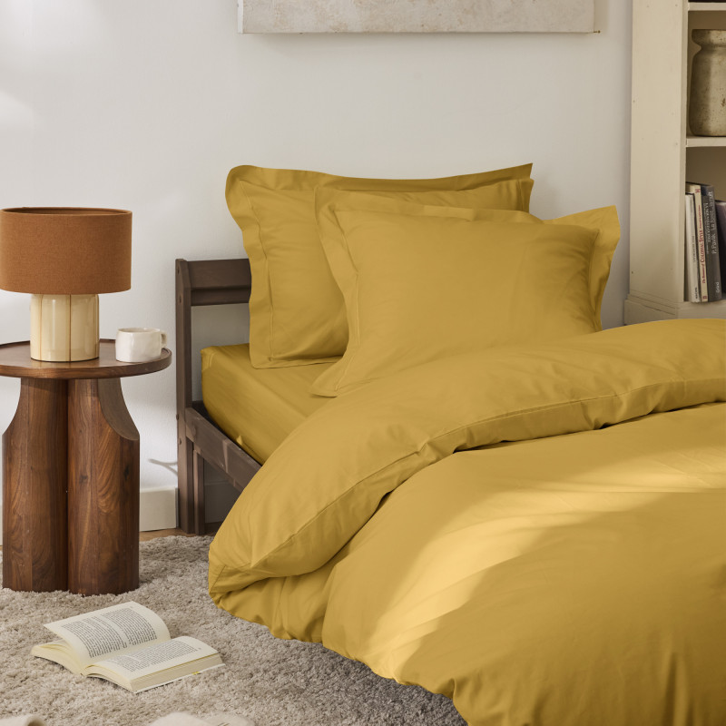 Percale de coton uni 80 fils/cm² Mangue