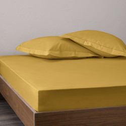 Percale de coton uni 80 fils/cm² Mangue