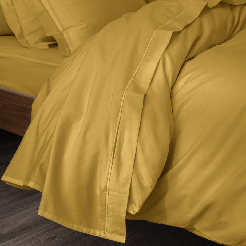 Percale de coton uni 80 fils/cm² Mangue