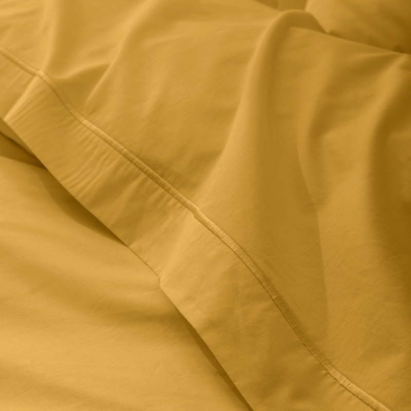 Percale de coton uni 80 fils/cm² Mangue