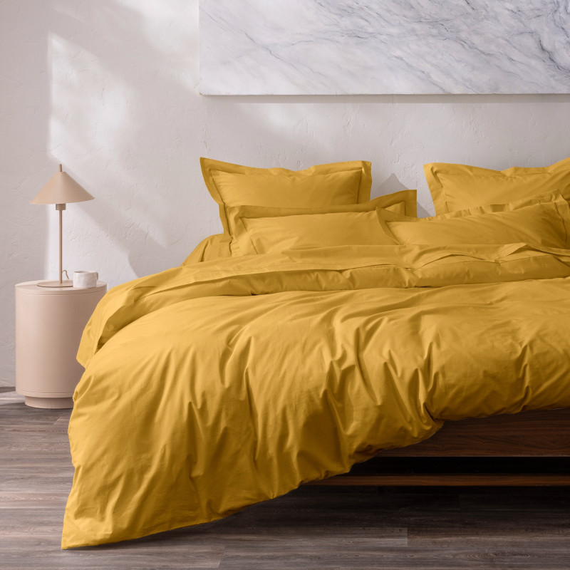 Percale de coton uni 80 fils/cm² Mangue