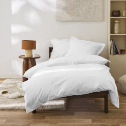 Percale de coton uni 80 fils/cm² Neige