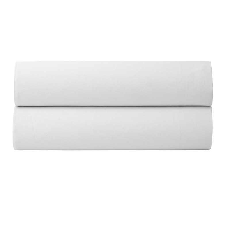 Percale de coton uni 80 fils/cm² Neige