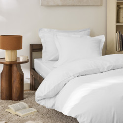 Percale de coton uni 80 fils/cm² Neige