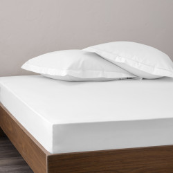 Percale de coton uni 80 fils/cm² Neige