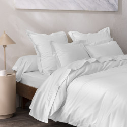 Percale de coton uni 80 fils/cm² Neige