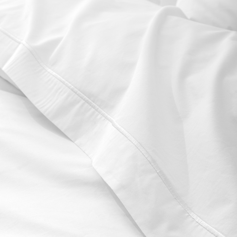 Percale de coton uni 80 fils/cm² Neige