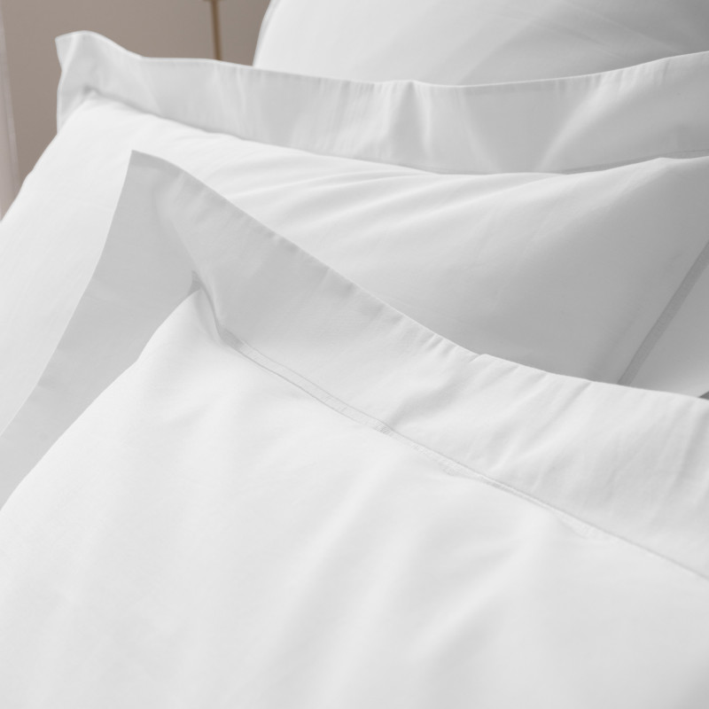 Percale de coton uni 80 fils/cm² Neige
