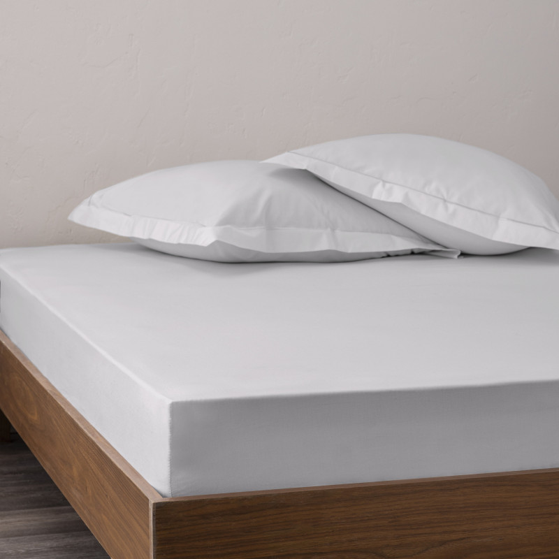 Percale de coton uni 80 fils/cm² Perle