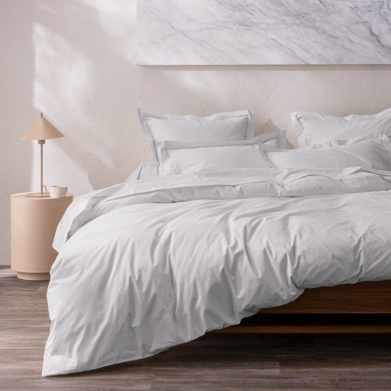 Percale de coton uni 80 fils/cm² Perle