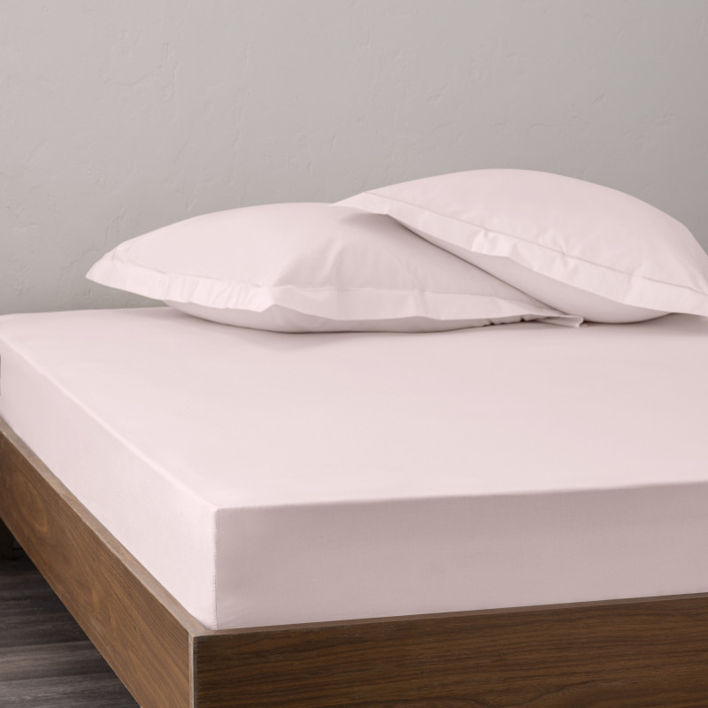 Percale de coton uni 80 fils/cm² Rose