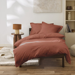 Percale de coton uni 80 fils/cm² Terracotta
