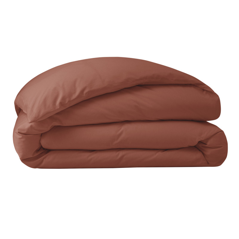 Percale de coton uni 80 fils/cm² Terracotta