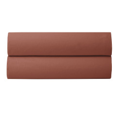 Percale de coton uni 80 fils/cm² Terracotta